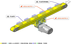 No.007633使用铝合金型材的紧凑型皮带输送机